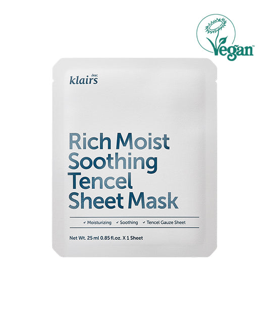Dear, Klairs Rich Moist Soothing Tencel Sheet Mask 25 ml