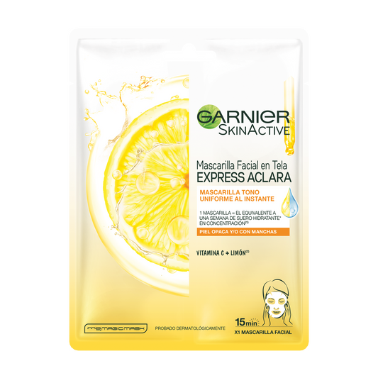 Garnier Express Aclara Mascarilla Facial en Tela 28g