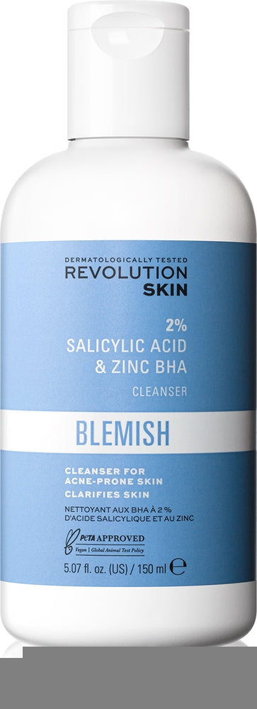 Revolution Skincare 2 Pct Salicylic Acid & Zinc Bha Anti Blemish Cleanser