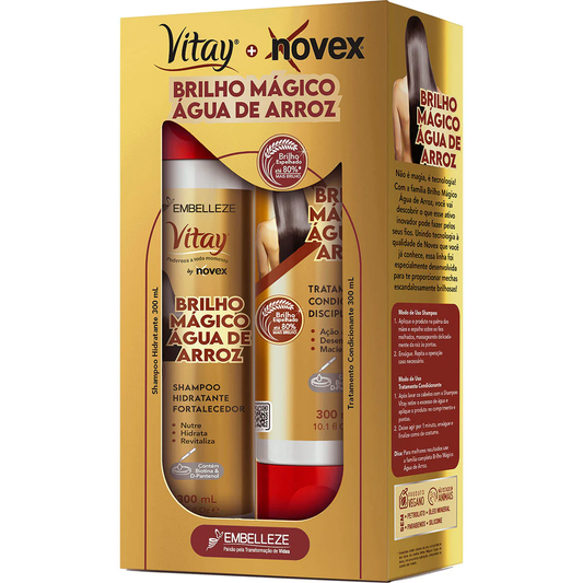 Novex Brillo Mágico Agua De Arroz Kit Duo