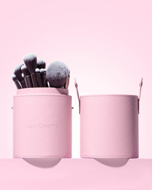 Beauty Creations Brush Set W/Cylinder And Box Pink- Take