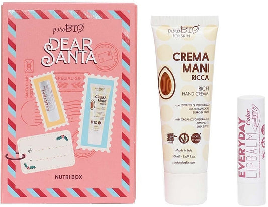 Puro Bio For Skin Hand Cream Set Crema Mani Ricca & Lipbalm