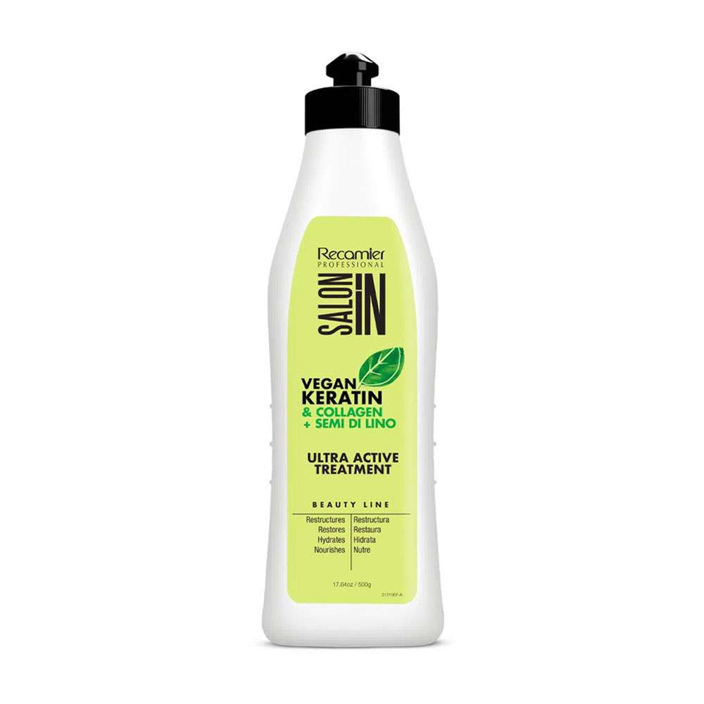 Salon In Vegan Keratin Collagen Y Semi De Lino Treatment 500Mg