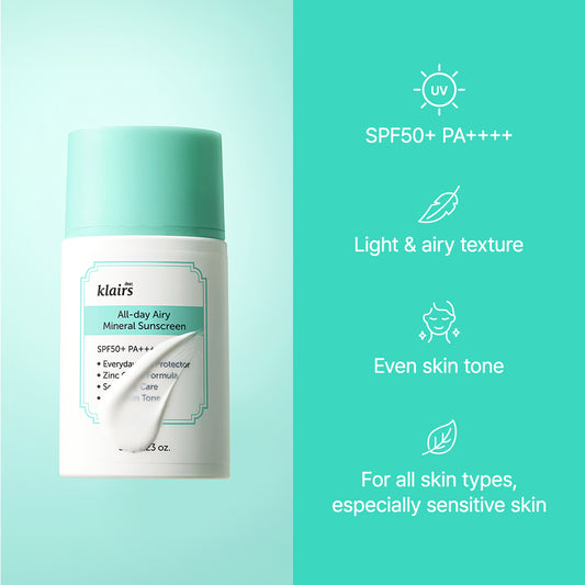 Dear, Klairs All-day Airy Mineral Sunscreen 10 g